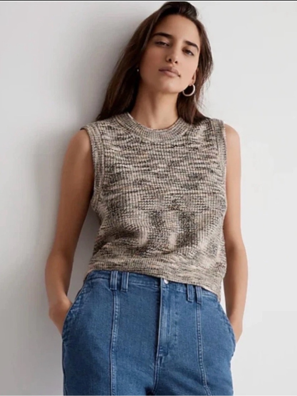 Madewell Space Dyed Boulier Sweater Vest Womens Size XS